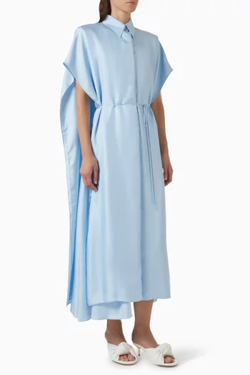 Shirtdress in Silk Twill