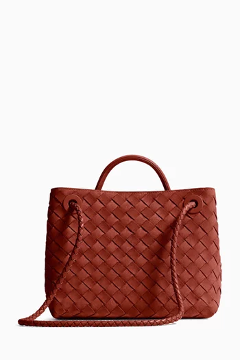 Small Andiamo Top-handle Bag in Intrecciato Suede