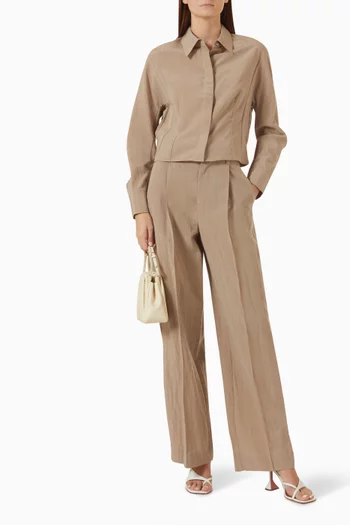 Shirt Jacket in Tencel Blend