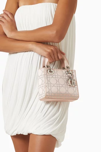 2007 Mini Crystal Embellished Lady Dior in Satin
