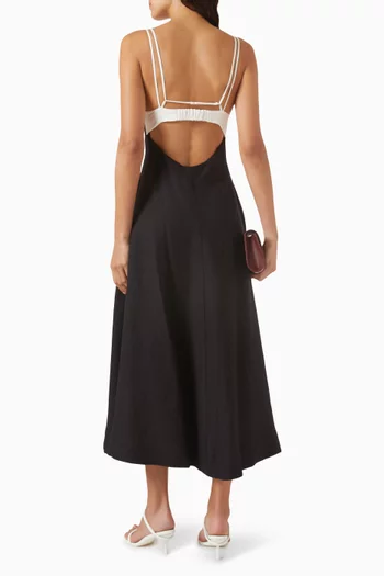 Corabeth Open-back Dress