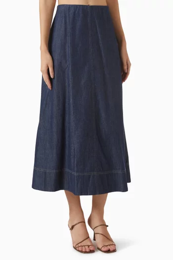 Tup Full Skirt in Cotton Denim