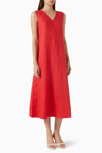 Rii Midi Dress in Linen
