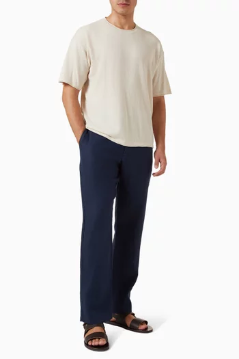 Ryan Crew Neck T-shirt in Cotton & Linen
