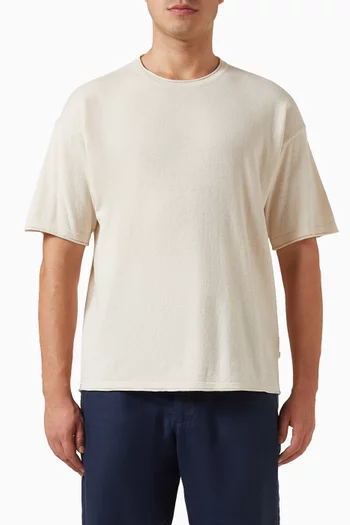 Ryan Crew Neck T-shirt in Cotton & Linen