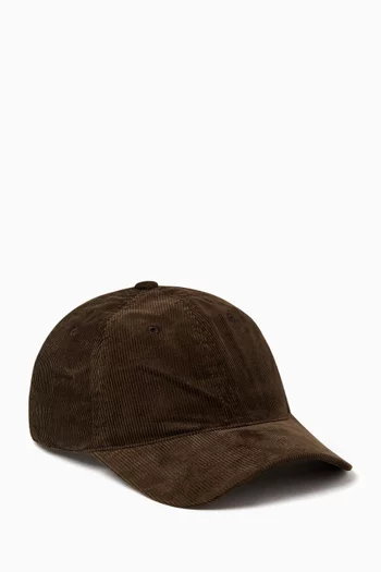 Logo Baseball Cap in Corduroy