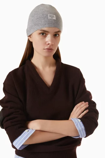 Logo Beanie in Cashmere