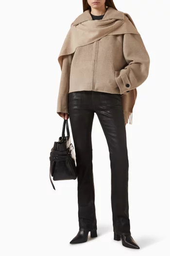 Wool Zip Jacket in Cashmere-wool