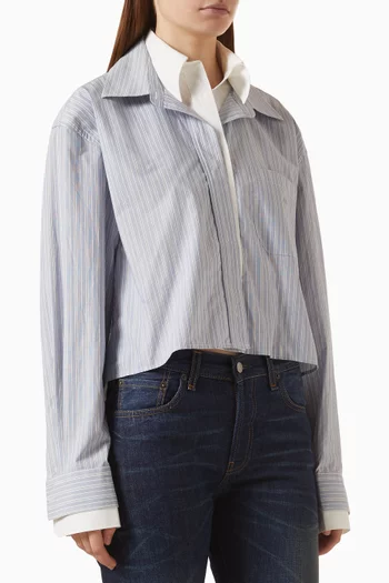 Layered Striped Shirt in Cotton