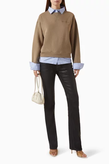 Layered Sweatshirt in Cotton-fleece