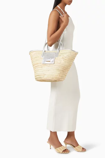 The Medium Soli basket Bag in Raffia