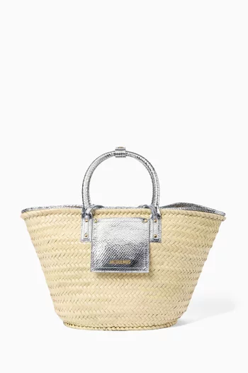 The Medium Soli basket Bag in Raffia