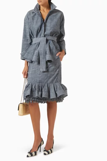 La Jupe Cabana De-Nimes Skirt in Cotton
