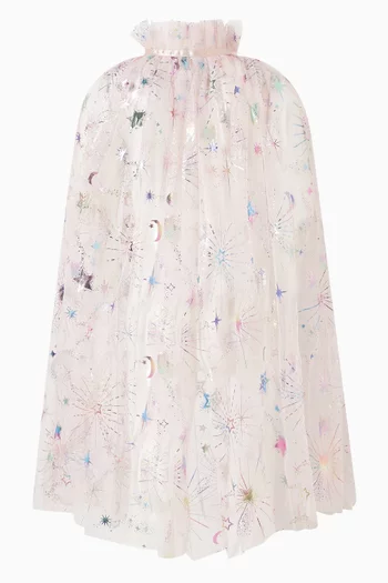 Celestial Pink Cape in Tulle