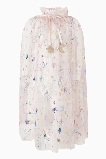 Celestial Pink Cape in Tulle