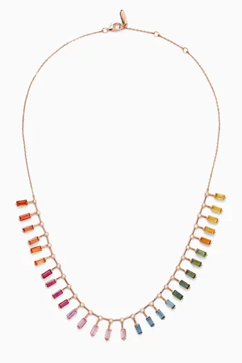 Noor Diamond & Sapphire Necklace in 18kt Gold