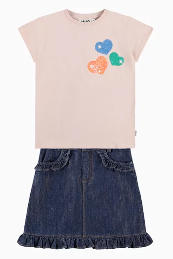 Ranva Hearts T-shirt in Cotton