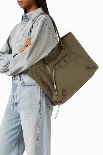 Medium Le City Tote Bag in Arena Lambskin