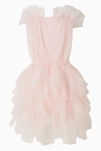 Junior Girl Etching Tutu Dress in Tulle
