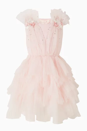 Junior Girl Etching Tutu Dress in Tulle