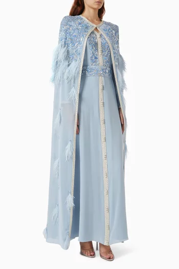 Cape-style Maxi Dress
