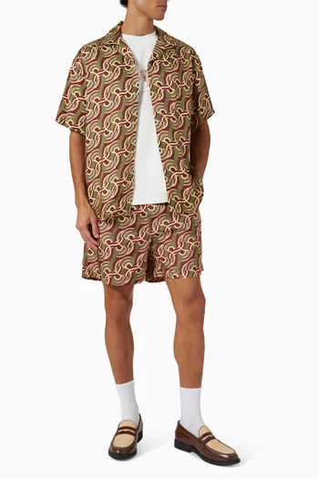 Chain Link Monogram Swim Shorts