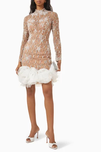Bead-embellished Mini Dress