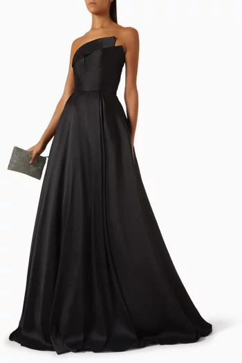 Strapless Gown in Mikado-satin