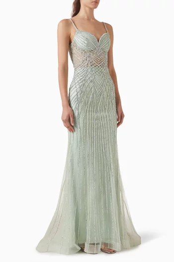 Bead-embellished Gown