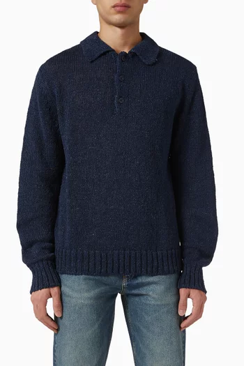 Polo Sweater in Knit