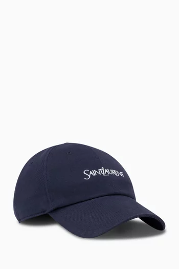 Logo Cap in Cotton Gabardine