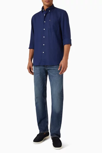 Logo Dye Shirt in Linen