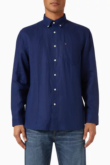Logo Dye Shirt in Linen