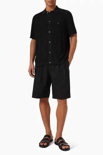 Relaxed Pointelle Shirt in Lyocell-blend