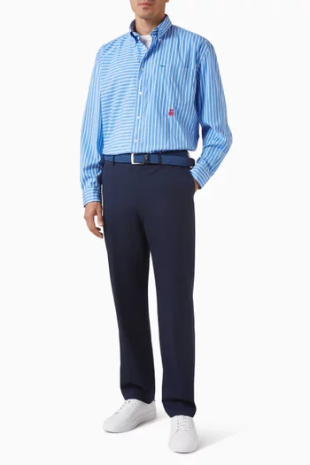 Mixed Striped Shirt in Cotton-poplin