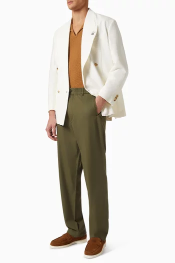 Dover Elasticated Chino Pants in Twill