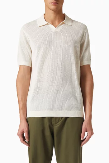 Johnny Collar Textured Polo T-shirt
