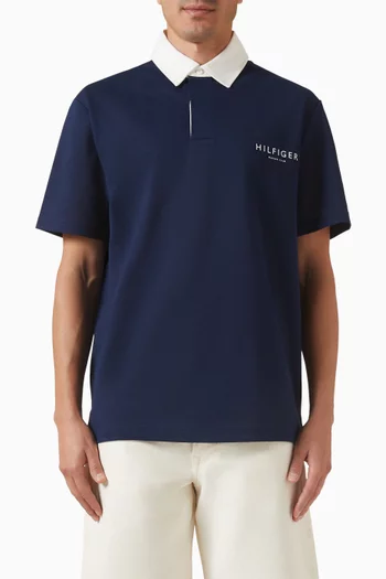 Classic Fit Rugby Polo T-shirt in Jersey