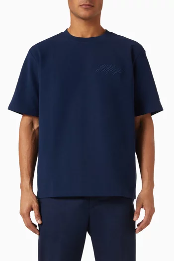 Jacquard Rope Logo Relaxed T-shirt in Cotton-blend