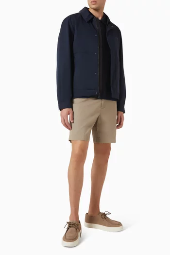 Point-collar Blouson Jacket
