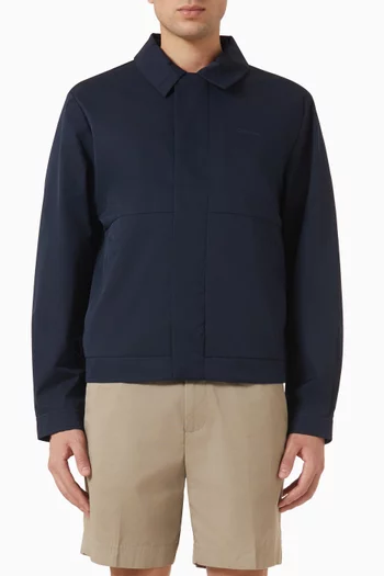 Point-collar Blouson Jacket