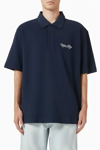 Easy Applique Polo T-shirt in Cotton-piqué