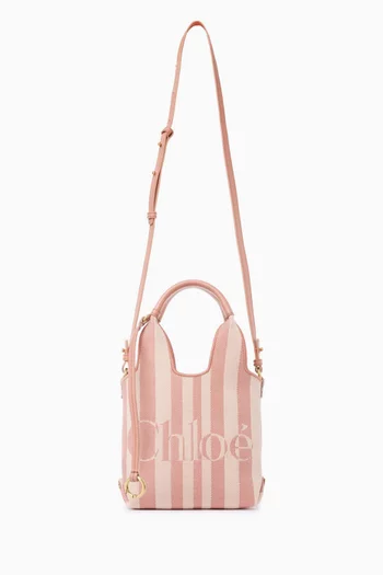Mini Stripy Tote Bag in Jacquard
