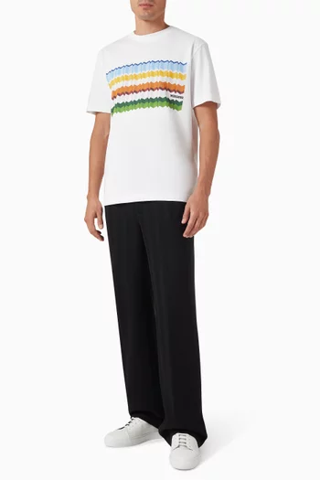 Zigzag Print T-shirt in Cotton