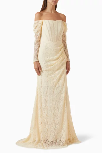 Corset Off-shoulder Gown
