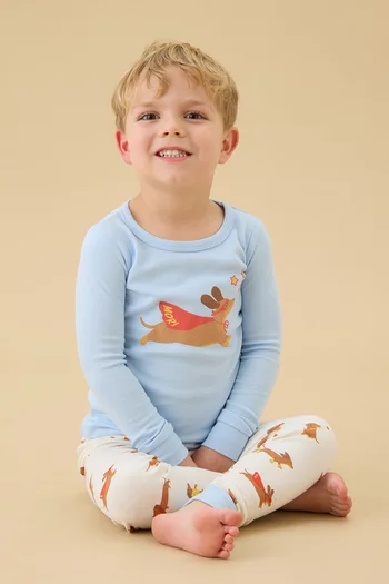 Sausage Dog Pyjama Set in Cotton-blend