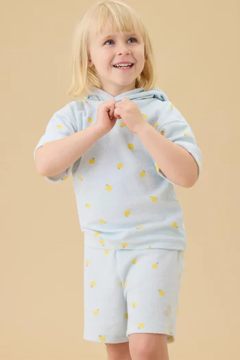 Lemon Towelling Shorts