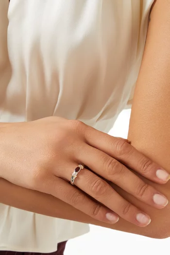 Bronte Tourmaline Ring in Sterling Silver & 14kt Gold