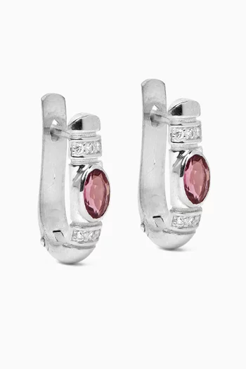 Bronte Huggie Earrings in Sterling Silver