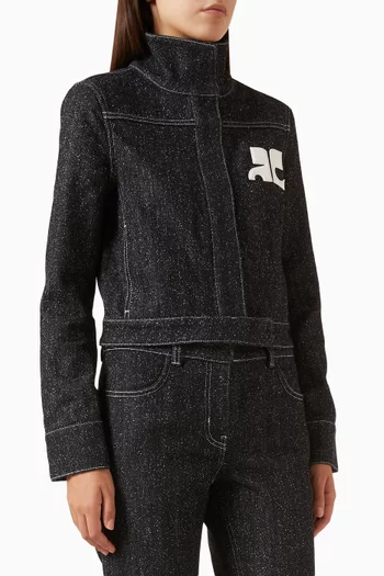 Jacket in Denim Tweed